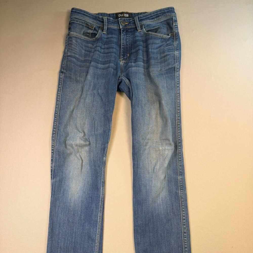 DU/ER Jeans Mens 32x32 Blue L2X Slim Fit Pants Casual Faded Denim